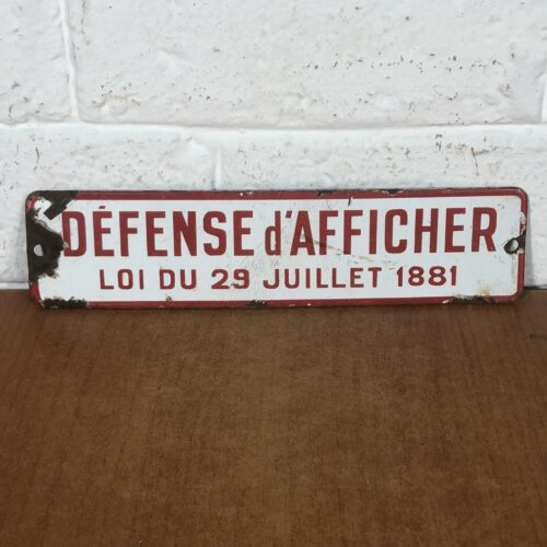 Vintage Enamel Sign