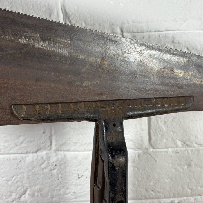 Vintage Henry Disston & Sons USA No.1 Saw Clamp with Saw - Image 2