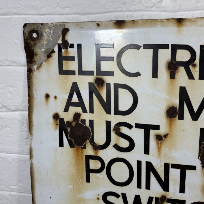 Large Vintage Locomotive Enamel Sign - Image 2