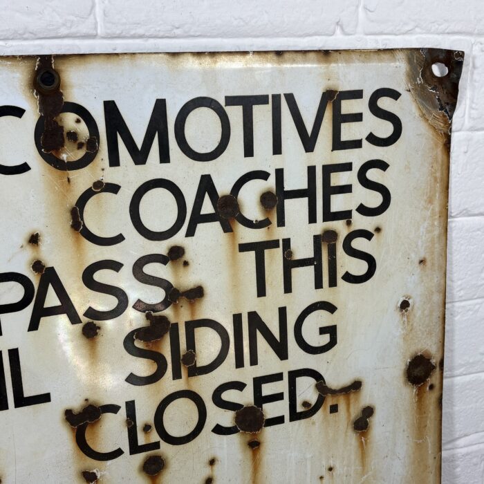 Large Vintage Locomotive Enamel Sign - Image 4