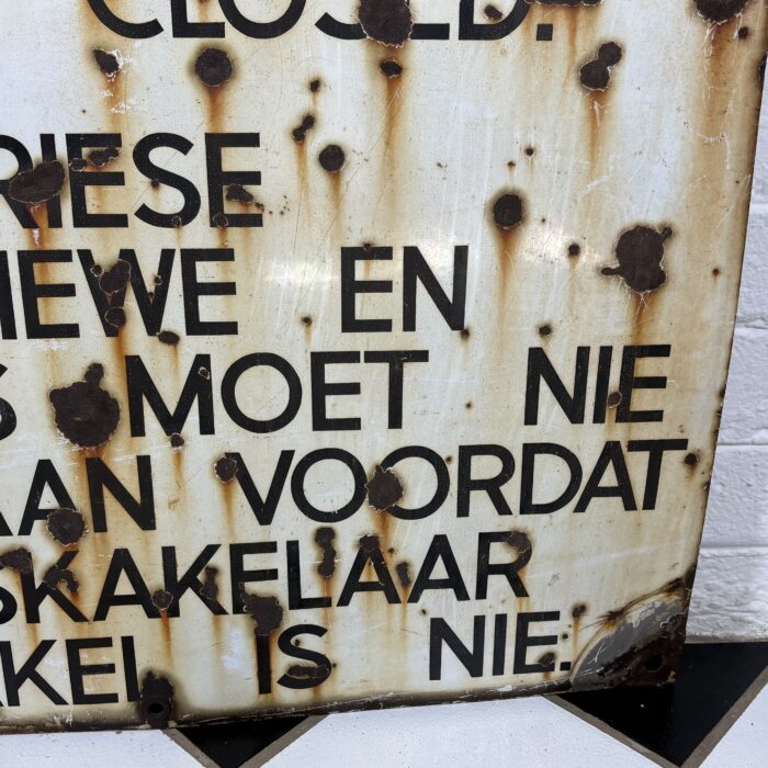 Large Vintage Locomotive Enamel Sign - Image 7