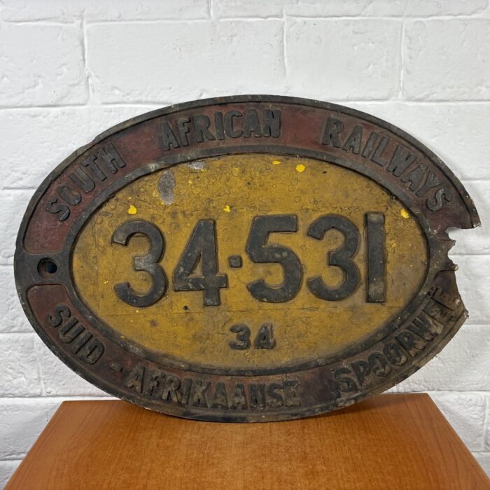 Vintage Cast Aluminium Locomotive Number Plate