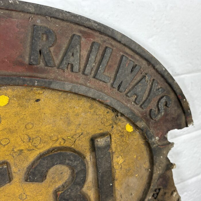 Vintage Cast Aluminium Locomotive Number Plate - Image 6