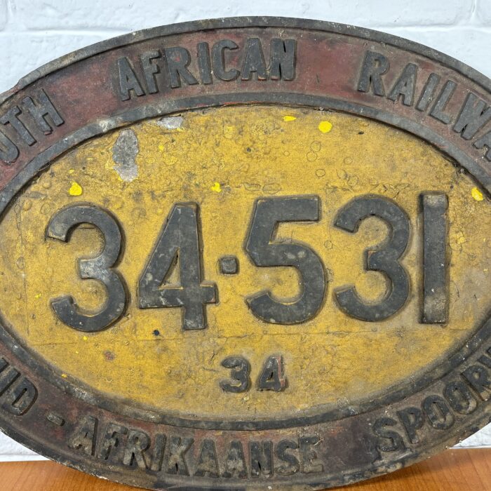 Vintage Cast Aluminium Locomotive Number Plate - Image 2