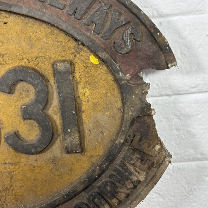 Vintage Cast Aluminium Locomotive Number Plate - Image 7