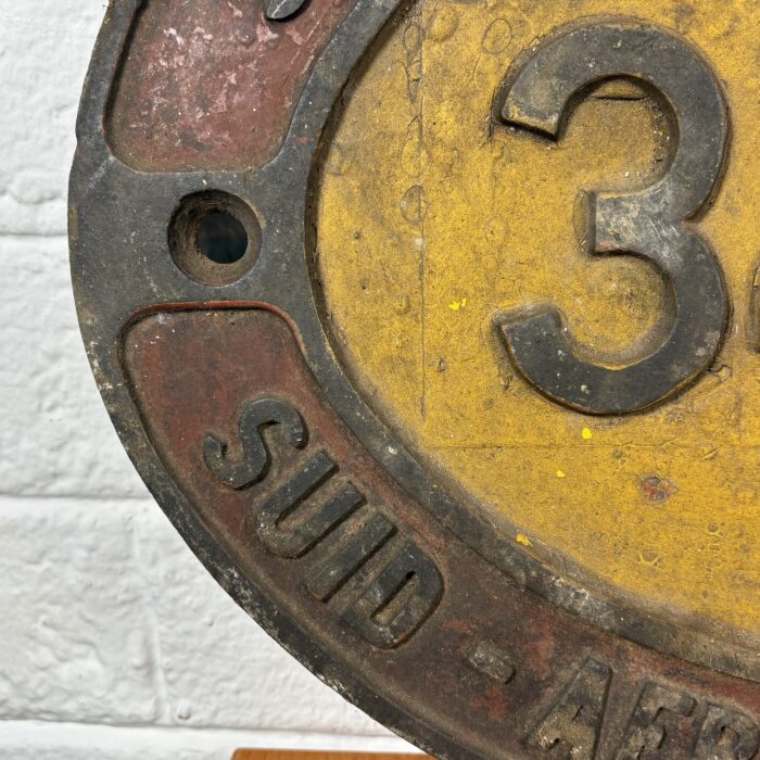 Vintage Cast Aluminium Locomotive Number Plate - Image 3