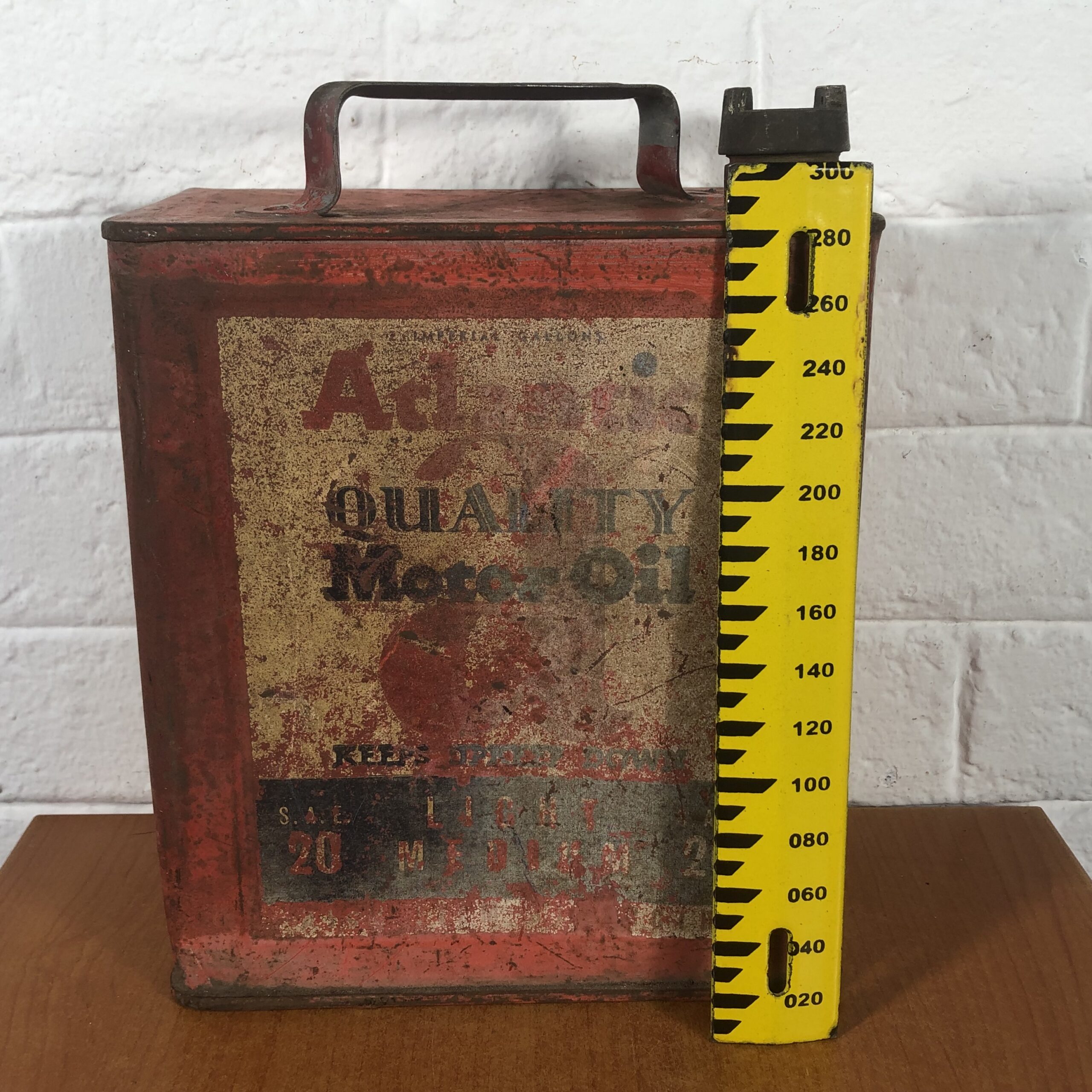 Vintage Atlantic Motor Oil Container - Image 7