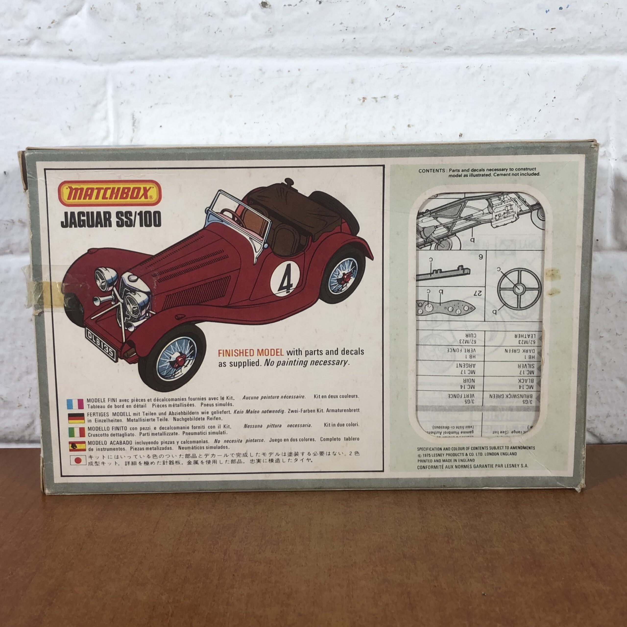 Matchbox Jaguar SS/100 Model Kit AuctionGiant