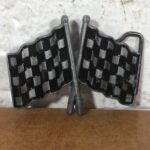 Vintage Racing Flag Belt Buckle