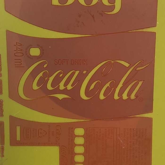 Vintage Coca Cola Can Printing Stamp Plaque - Image 4