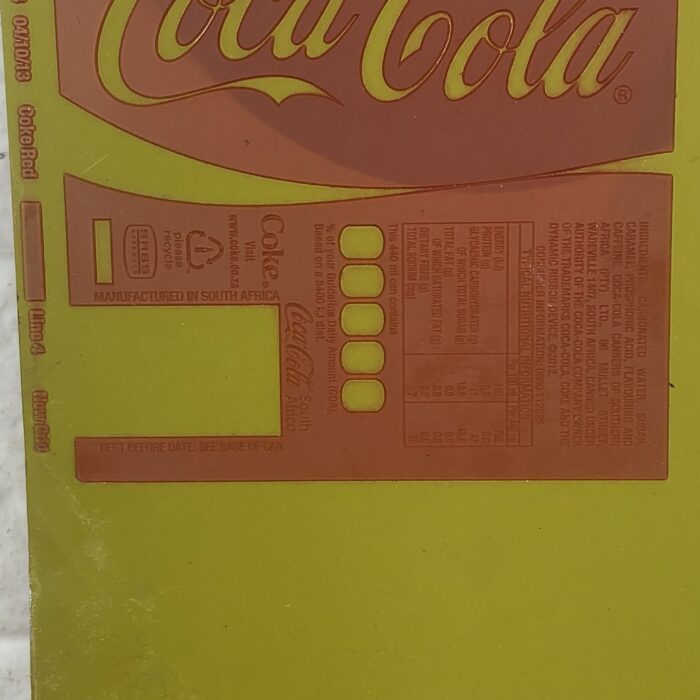 Vintage Coca Cola Can Printing Stamp Plaque - Image 5