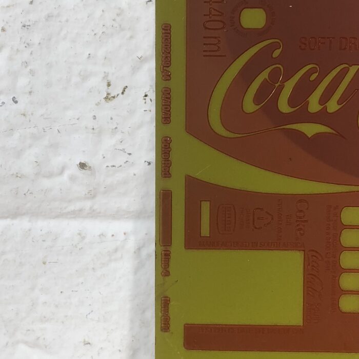 Vintage Coca Cola Can Printing Stamp Plaque - Image 6