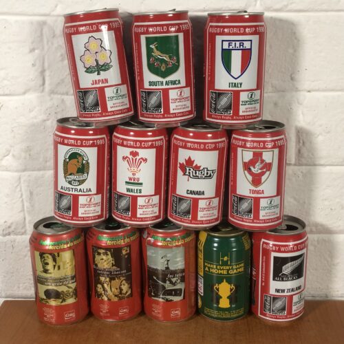 Collectible Coca Cola Rugby Cans