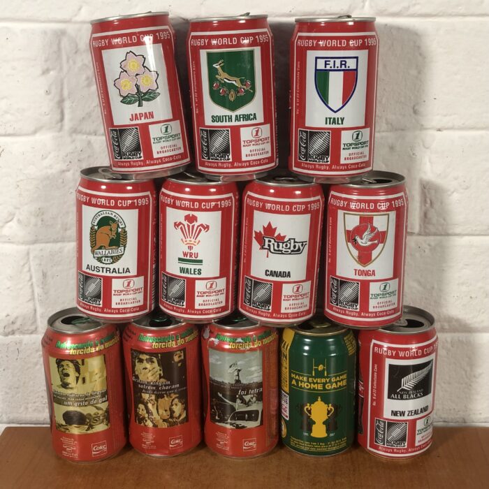 Collectible Coca Cola Rugby Cans