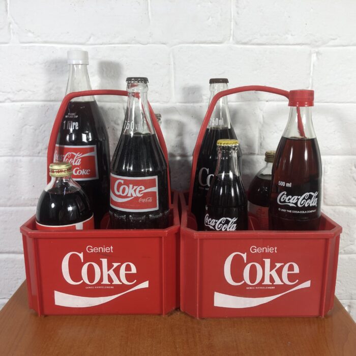 Vintage Coca Cola Crates with Bottles
