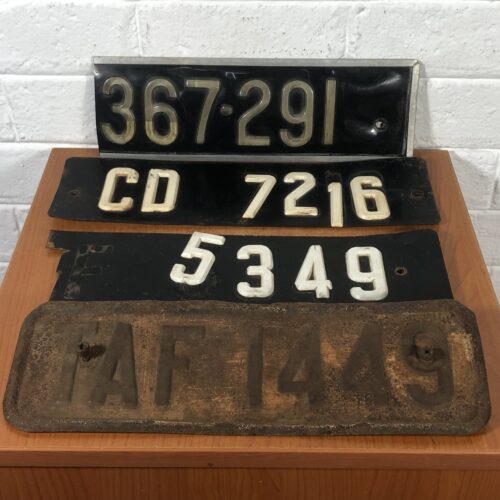 Vintage Number Plate Collection