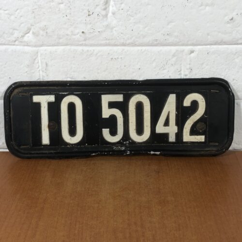 Vintage Number Plate