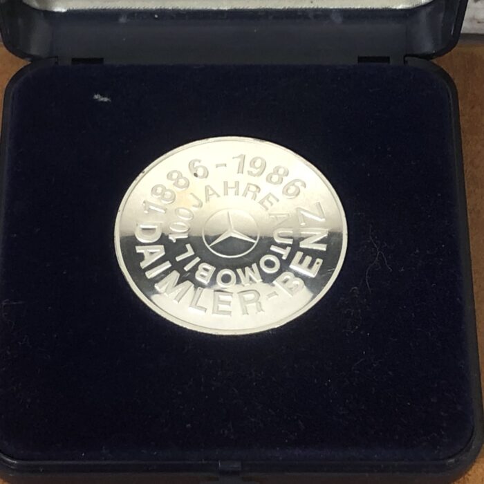 Vintage Silver Daimler-Benz 100 Years Commemorative Coin - Image 2