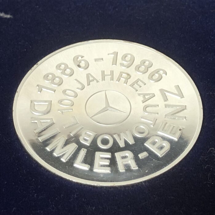 Vintage Silver Daimler-Benz 100 Years Commemorative Coin - Image 3