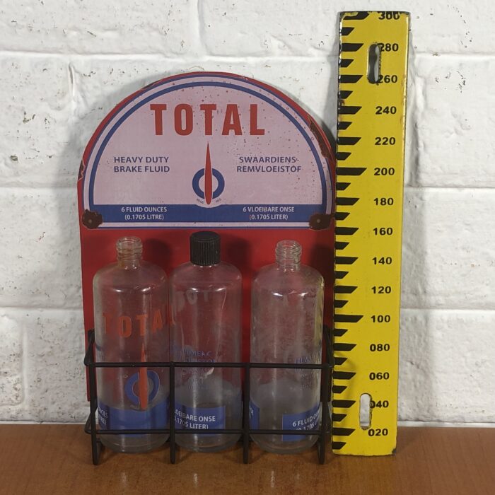 Vintage Total Glass Bottles in Modern Display Stand - Image 6