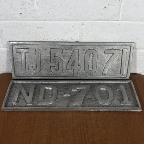 Cast Aluminium Number Plate Signs