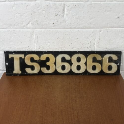 Vintage Number Plate