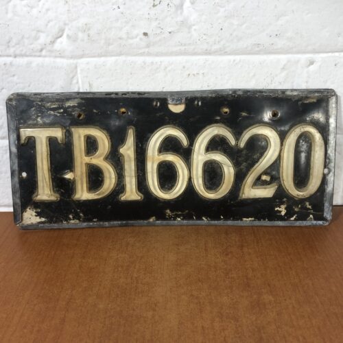 Vintage Number Plate