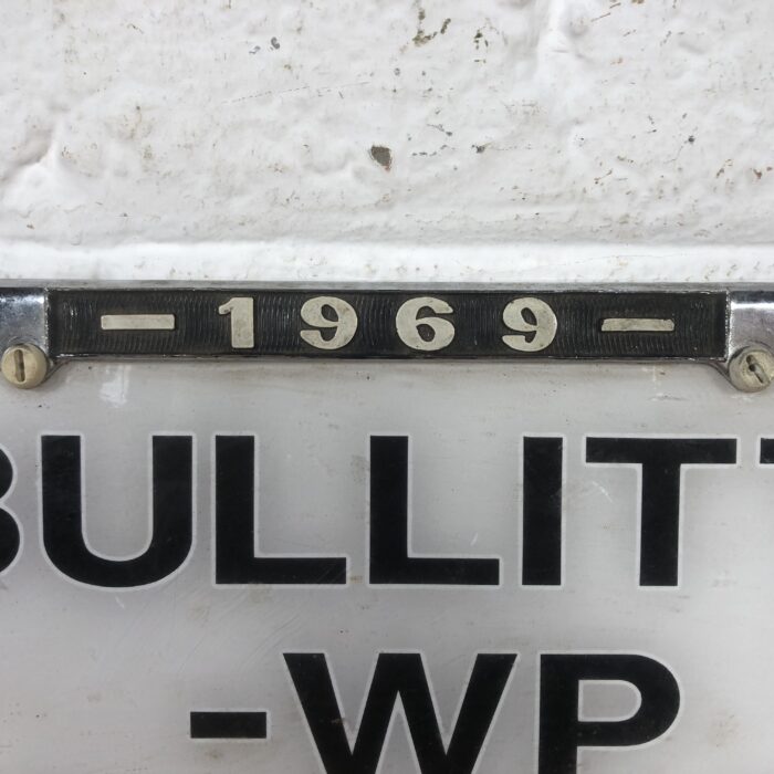 Vintage 1969 Ford Mustang Bullitt Number Plate with Frame - Image 4