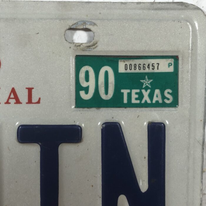 Vintage 1990s Texas USA Number Plate - Image 5