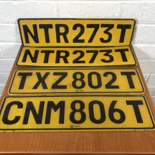 Vintage Number Plates