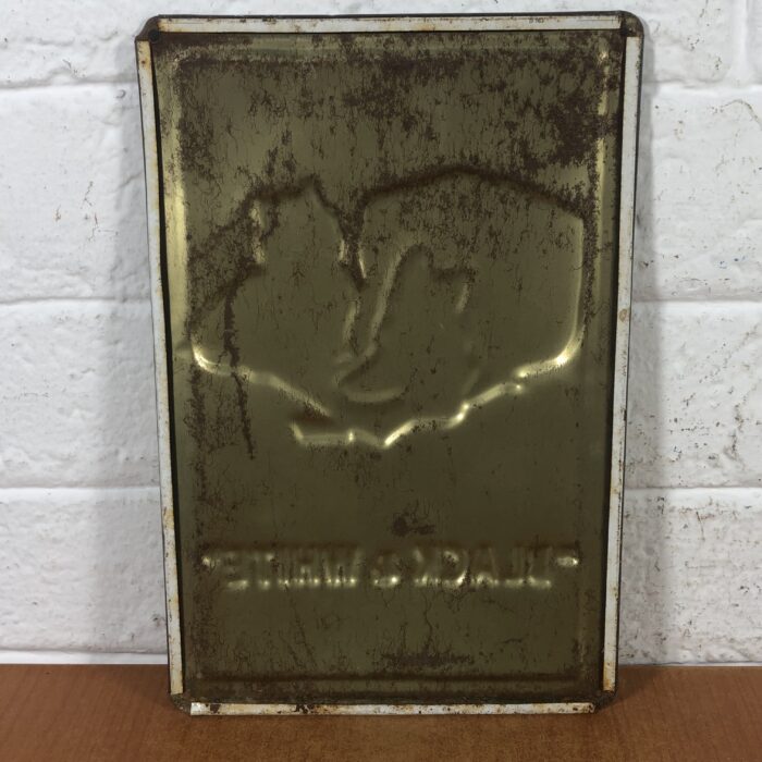 Vintage Embossed Black & White Scotch Whisky Sign - Image 4