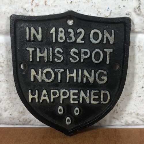 Cast Iron Sign