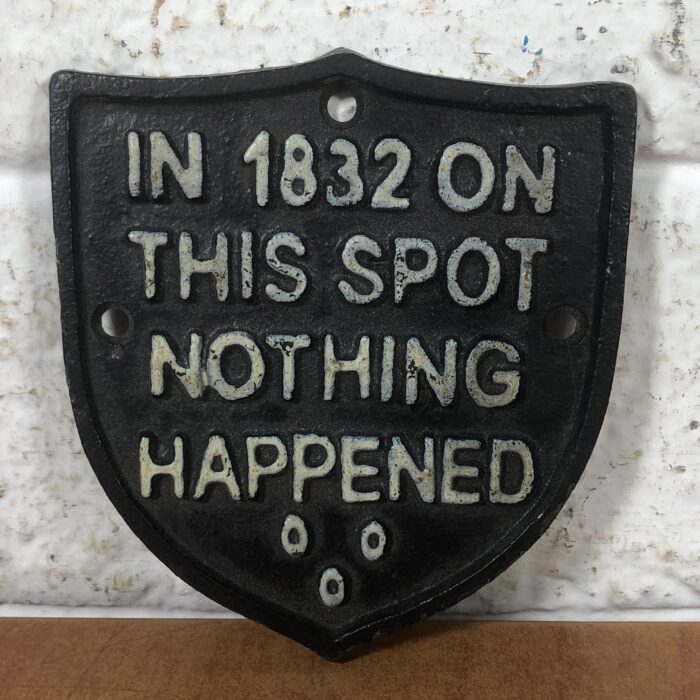 Cast Iron Sign