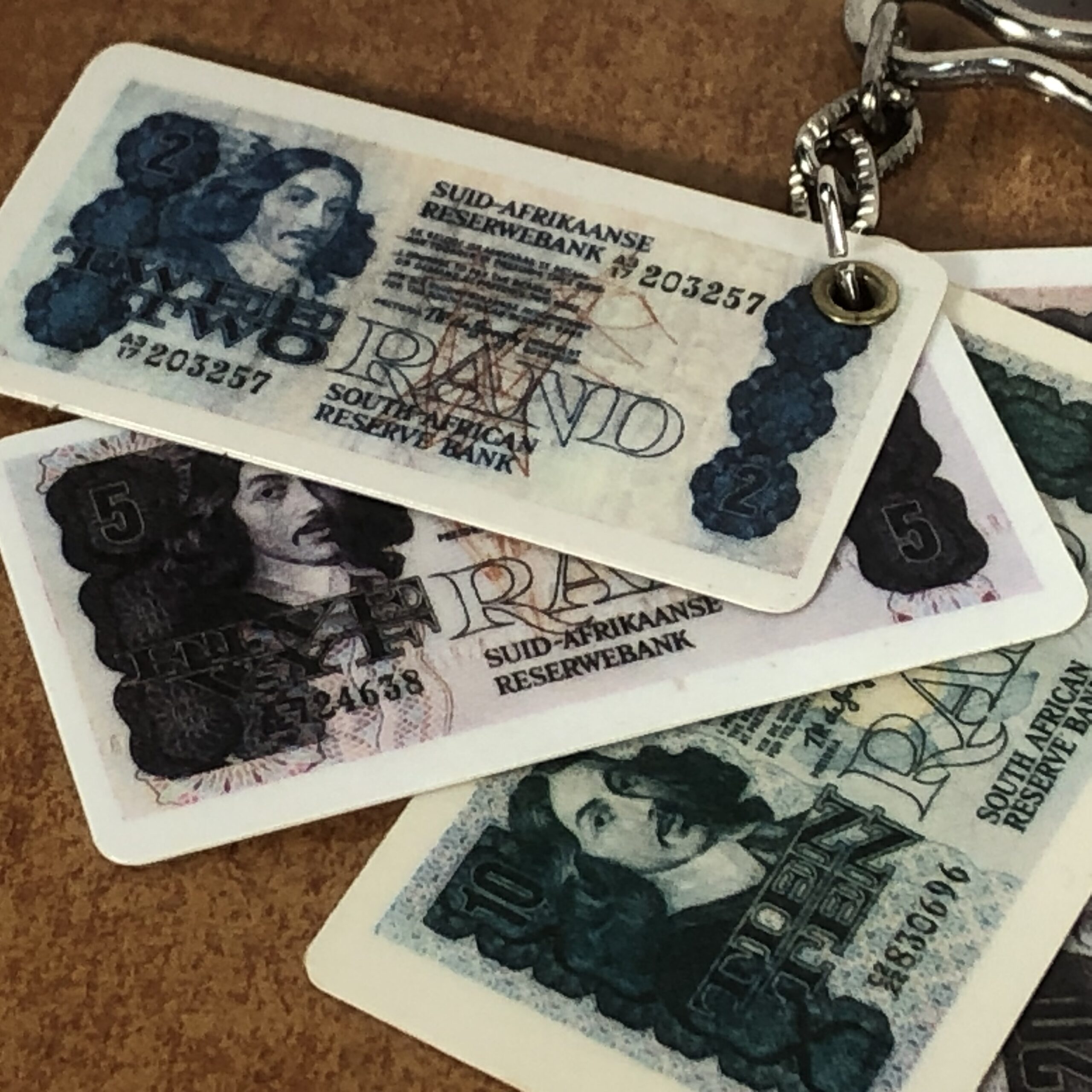 Vintage South African Bank Notes Key Chain - AuctionGiant
