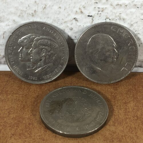 Vintage Royal Family & Winston Churchill Commemorative Coins