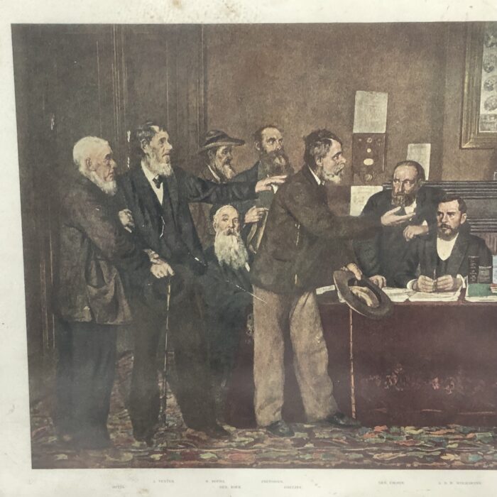 Large Framed Vintage Photolithograph of "The Boer Deputation" to President Paul Kruger - Image 4