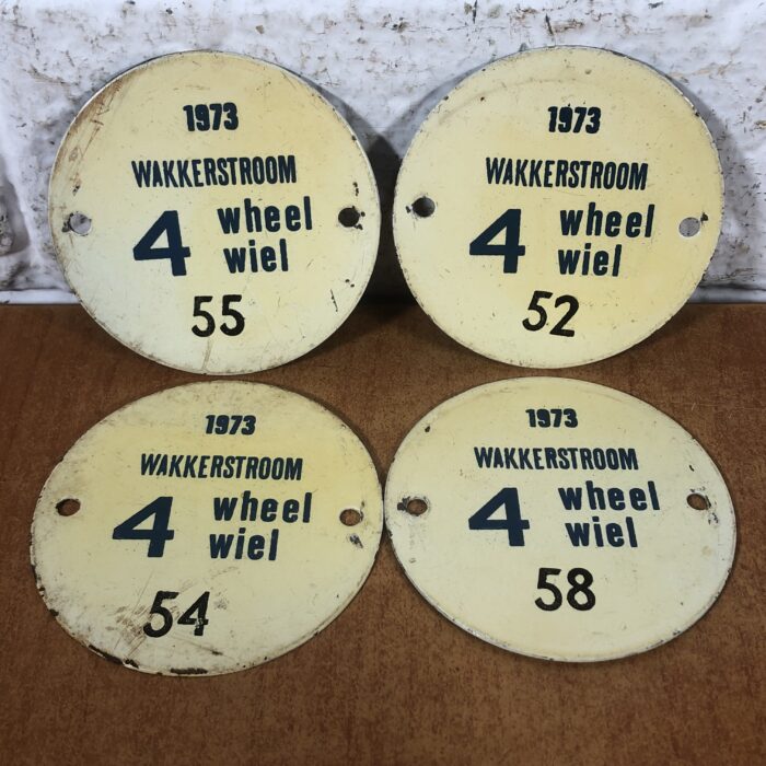 Vintage 1973 Wheel Tax Plaques