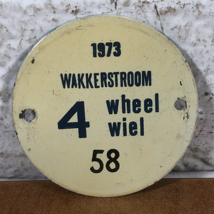 Vintage 1973 Wheel Tax Plaques - Image 4