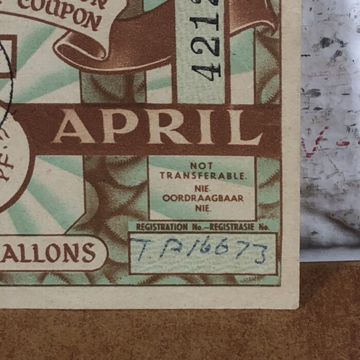 Vintage 1946 Five Gallon Petrol Coupon - Image 5