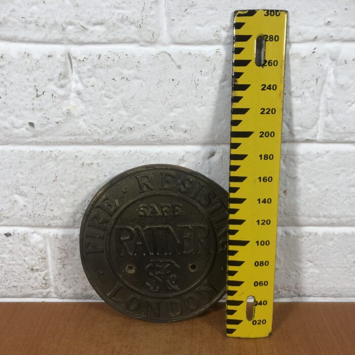 Vintage Brass Fire Resisting Safe Plaque - Image 7