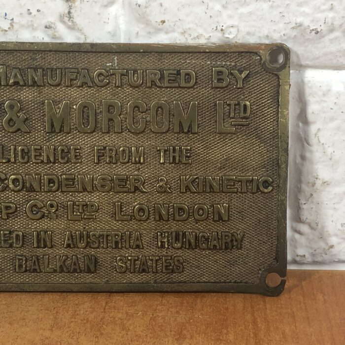Vintage Brass Machine Name Plate - Image 4