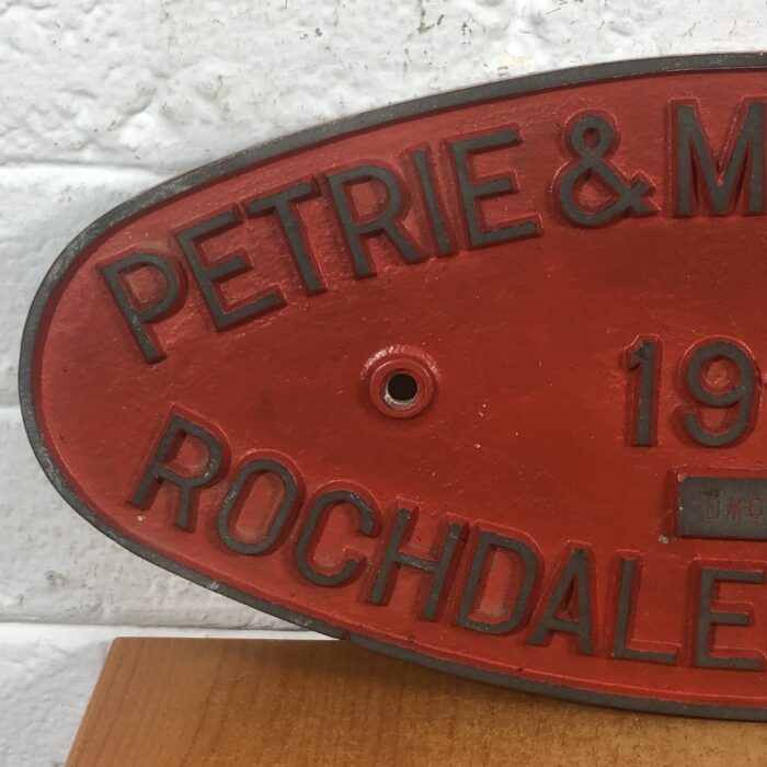 Modern 'Petrie & McNaught' Engine Plate Sign - Image 2
