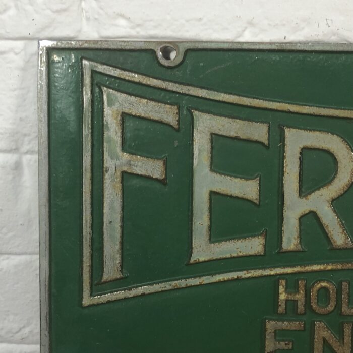 Large Vintage Cast Iron Ferranti Machine Sign - Image 2