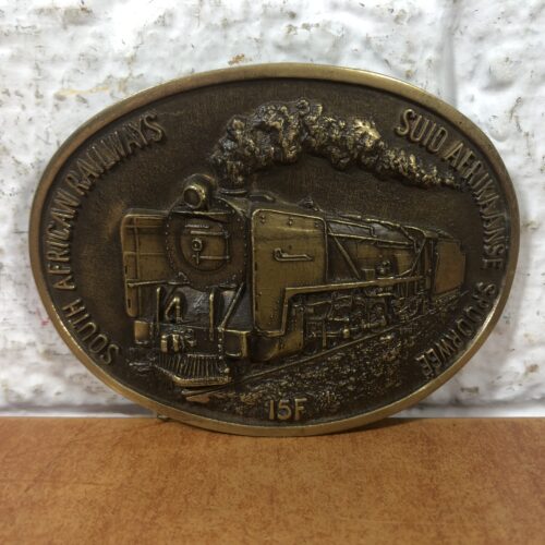 Vintage Brass South African Railways Belt Buckle (Made in South Africa)