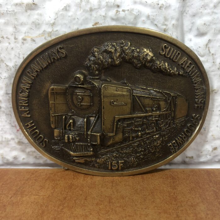 Vintage Brass South African Railways Belt Buckle (Made in South Africa)
