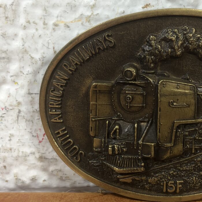 Vintage Brass South African Railways Belt Buckle (Made in South Africa) - Image 2