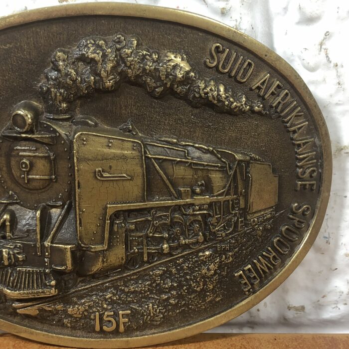Vintage Brass South African Railways Belt Buckle (Made in South Africa) - Image 4