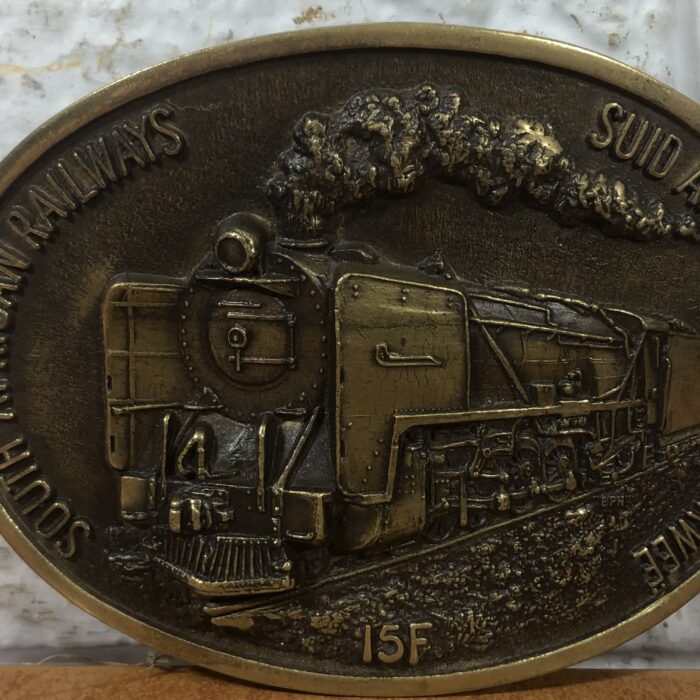 Vintage Brass South African Railways Belt Buckle (Made in South Africa) - Image 3