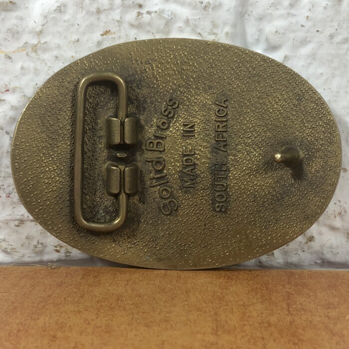Vintage Brass South African Railways Belt Buckle (Made in South Africa) - Image 5