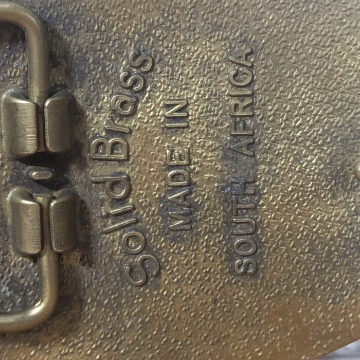 Vintage Brass South African Railways Belt Buckle (Made in South Africa) - Image 7
